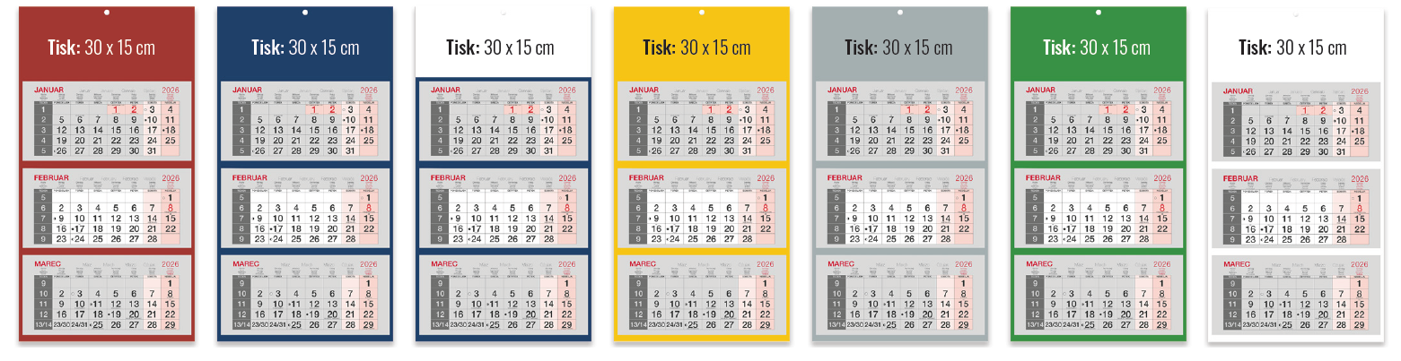 Koledar tridelni lepljen Koledar tridelni lepljen