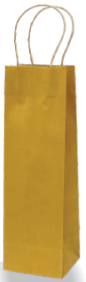 Vrečka darilna natron za steklenico ekološki papir rumena