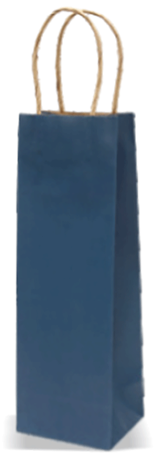 Vrečka darilna natron za steklenico ekološki papir modra