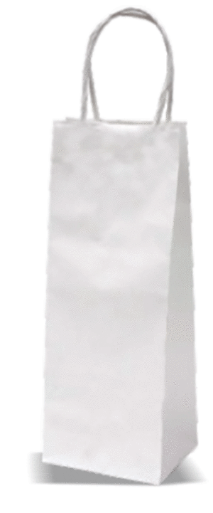 Vrečka darilna natron za steklenico ekološki papir bela