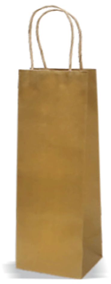 Vrečka darilna natron za steklenico ekološki papir zlata