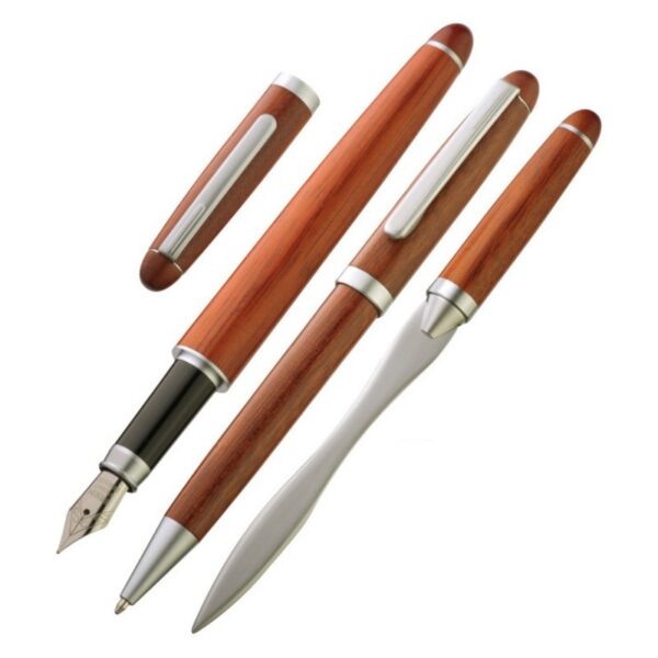 Lesen set kemični svinčnik, nalivno pero in odpiralec pisem