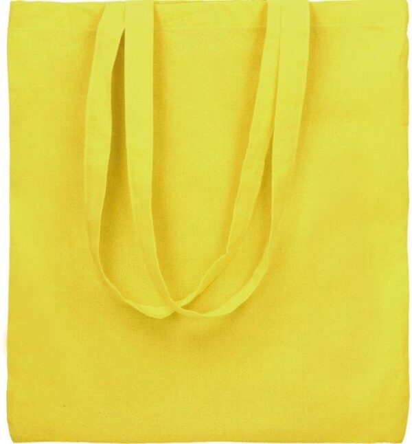Barvna bombažna vrečka 140 g/m2 dolga ročaja
