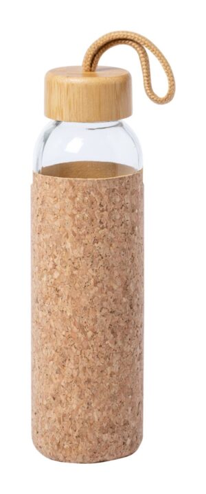 Steklenička - flaška v etuiju iz plute 500 ml z bambusovim pokrovom