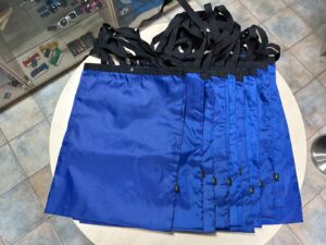 Paket - nakupovalna vrečka poliester srednje modra - 57 kosov