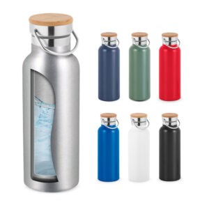 Termo flaška z bambus pokrovom 570 ml