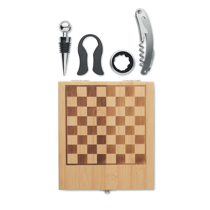 Vinski set šah - bambus Vinski set šah - bambus