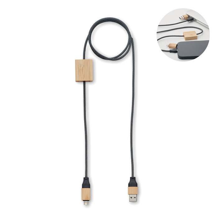 Polnilni kabel RPET / bambus Polnilni kabel RPET / bambus