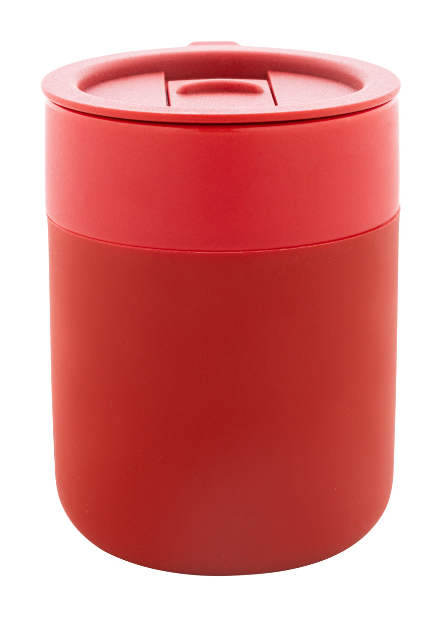 Potovalni keramični lonček s silikonsko prevleko 300 ml Potovalni keramični lonček s silikonsko prevleko 300 ml
