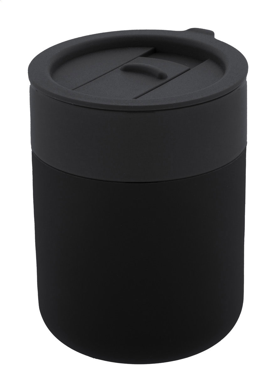 Potovalni keramični lonček s silikonsko prevleko 300 ml Potovalni keramični lonček s silikonsko prevleko 300 ml