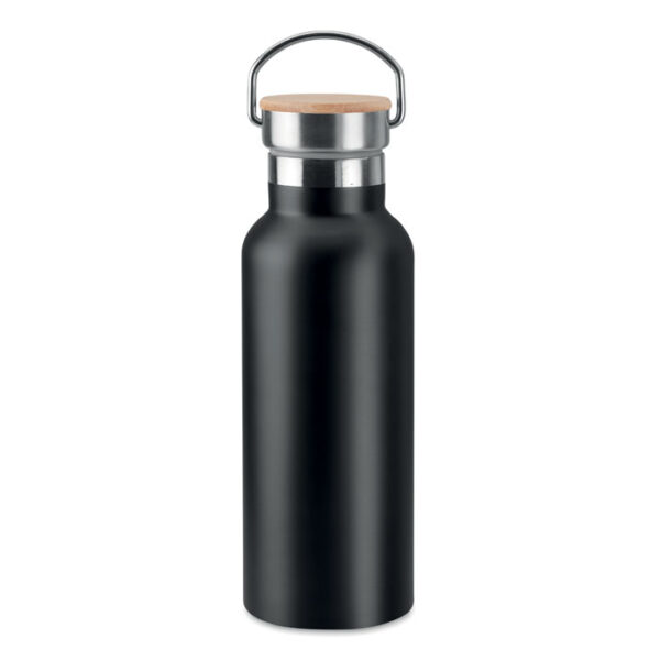 Termo flaška z dvojno steno z bambus pokrovom 500 ml
