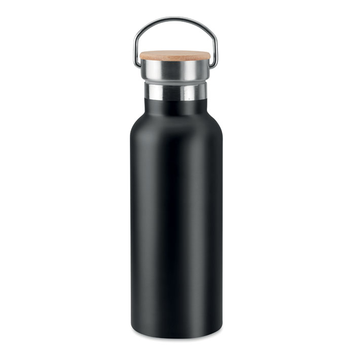 Termo flaška z dvojno steno z bambus pokrovom 500 ml Termo flaška z dvojno steno z bambus pokrovom 500 ml