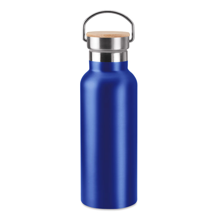 Termo flaška z dvojno steno z bambus pokrovom 500 ml Termo flaška z dvojno steno z bambus pokrovom 500 ml