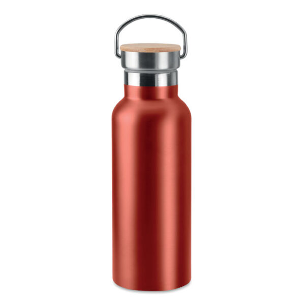 Termo flaška z dvojno steno z bambus pokrovom 500 ml