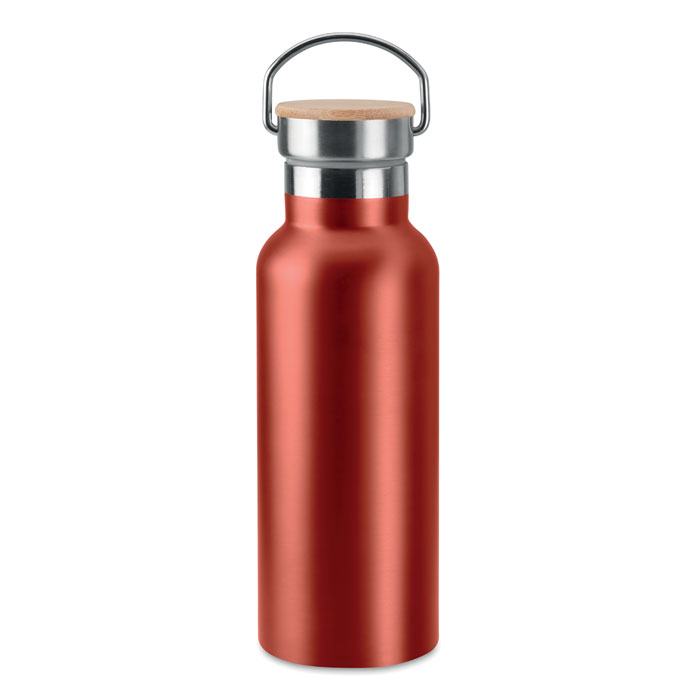 Termo flaška z dvojno steno z bambus pokrovom 500 ml Termo flaška z dvojno steno z bambus pokrovom 500 ml