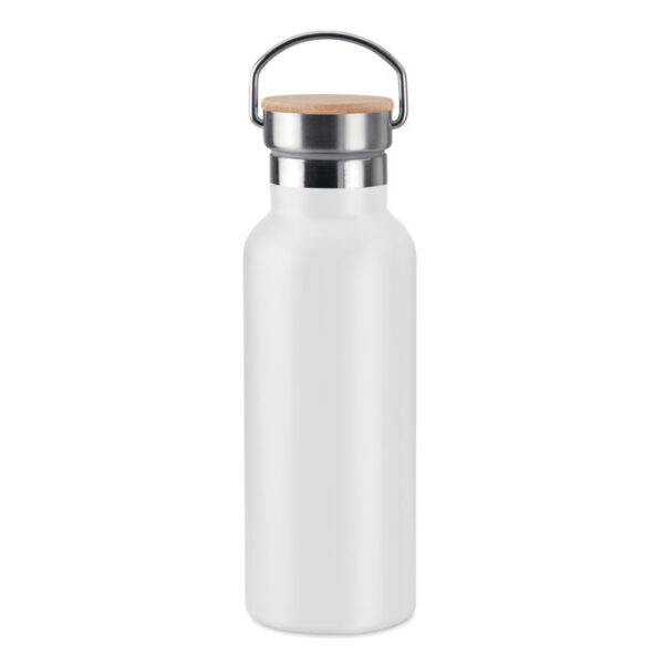 Termo flaška z dvojno steno z bambus pokrovom 500 ml