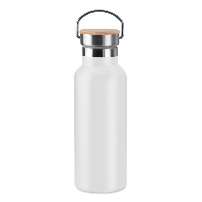 Termo flaška z dvojno steno z bambus pokrovom 500 ml Termo flaška z dvojno steno z bambus pokrovom 500 ml