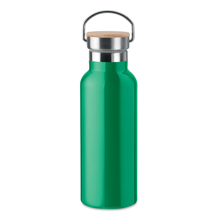 Termo flaška z dvojno steno z bambus pokrovom 500 ml Termo flaška z dvojno steno z bambus pokrovom 500 ml