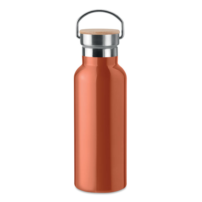 Termo flaška z dvojno steno z bambus pokrovom 500 ml Termo flaška z dvojno steno z bambus pokrovom 500 ml