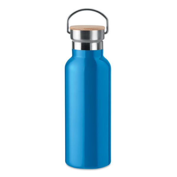Termo flaška z dvojno steno z bambus pokrovom 500 ml