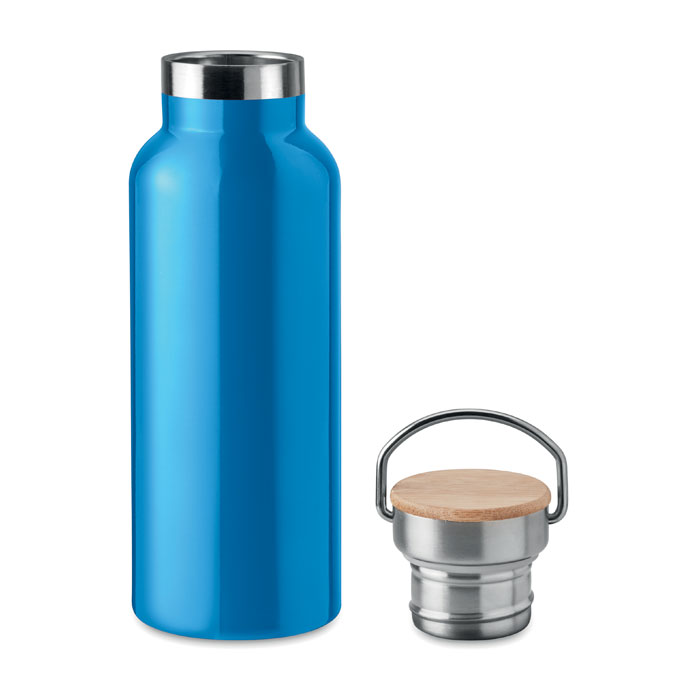 Termo flaška z dvojno steno z bambus pokrovom 500 ml Termo flaška z dvojno steno z bambus pokrovom 500 ml
