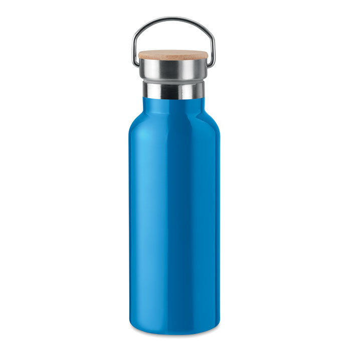Termo flaška z dvojno steno z bambus pokrovom 500 ml Termo flaška z dvojno steno z bambus pokrovom 500 ml