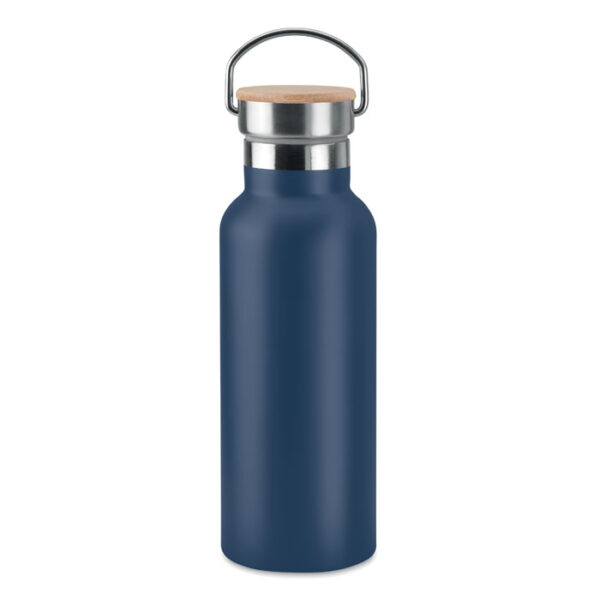 Termo flaška z dvojno steno z bambus pokrovom 500 ml