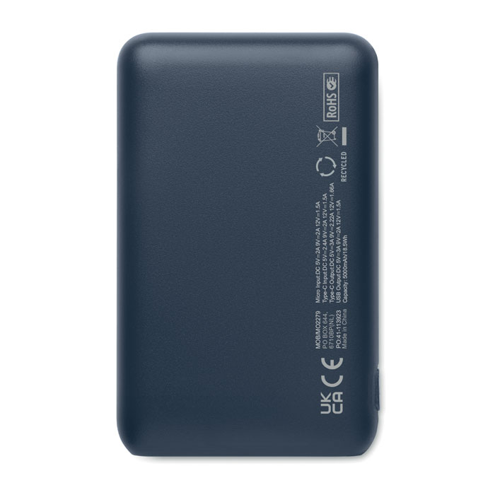 Prenosna baterija - power bank 5000 mAh - recikliran ABS Prenosna baterija - power bank 5000 mAh - recikliran ABS