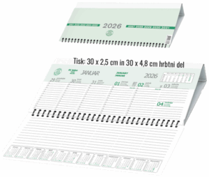 Namizni koledar ležeči EKO Namizni koledar ležeči EKO