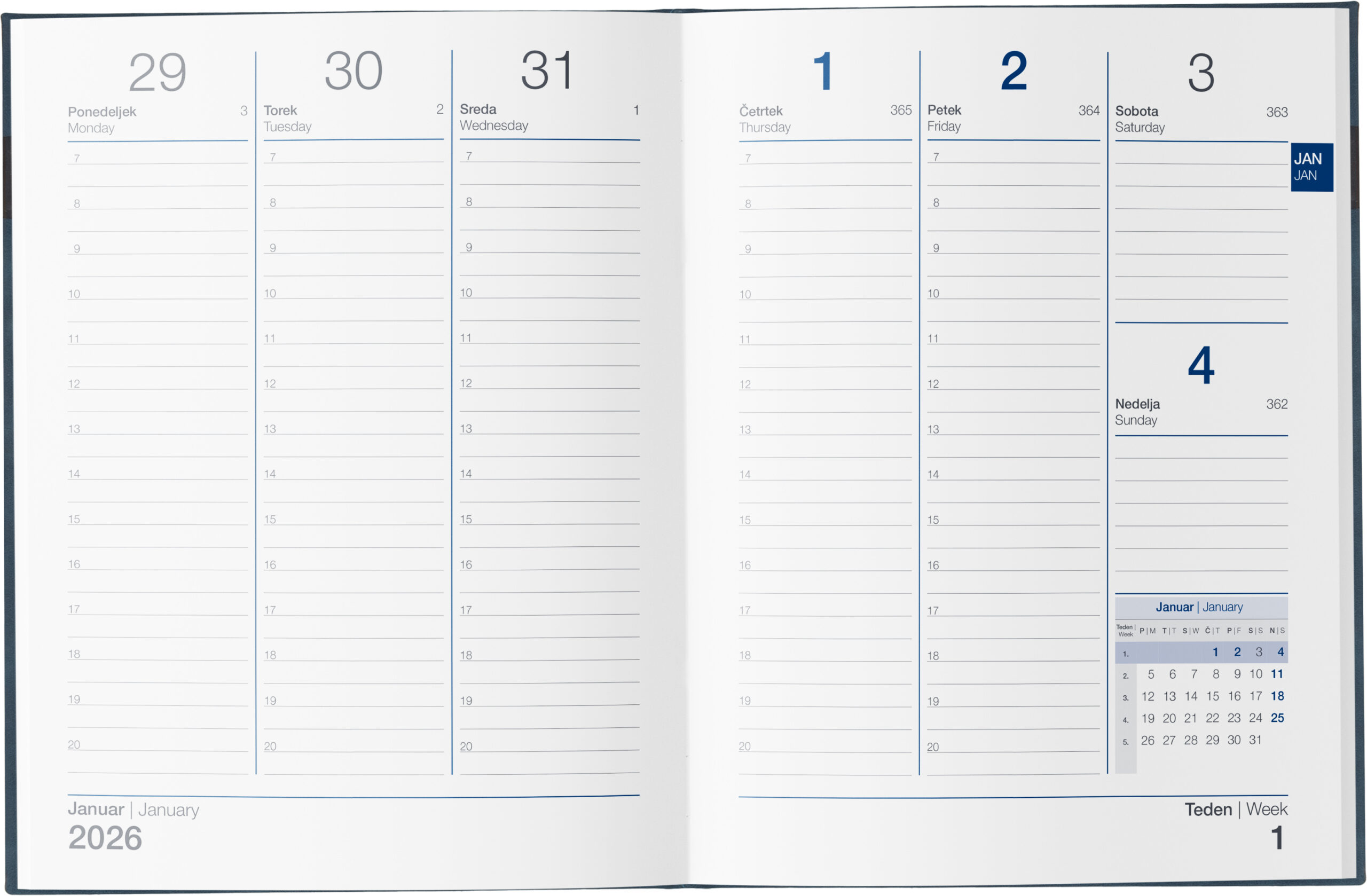 Poslovnik tedenski datumi moder Poslovnik tedenski datumi moder