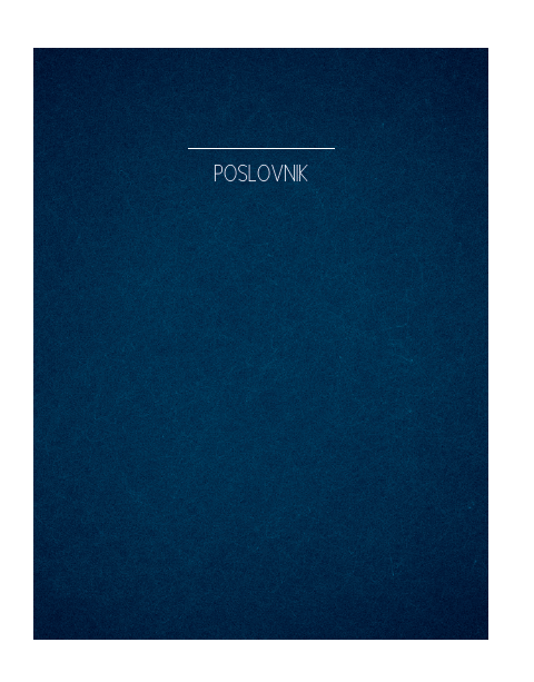 Poslovnik 20 x 26 cm moder
