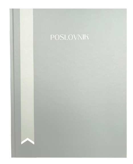 Poslovnik 20 x 26 cm siv