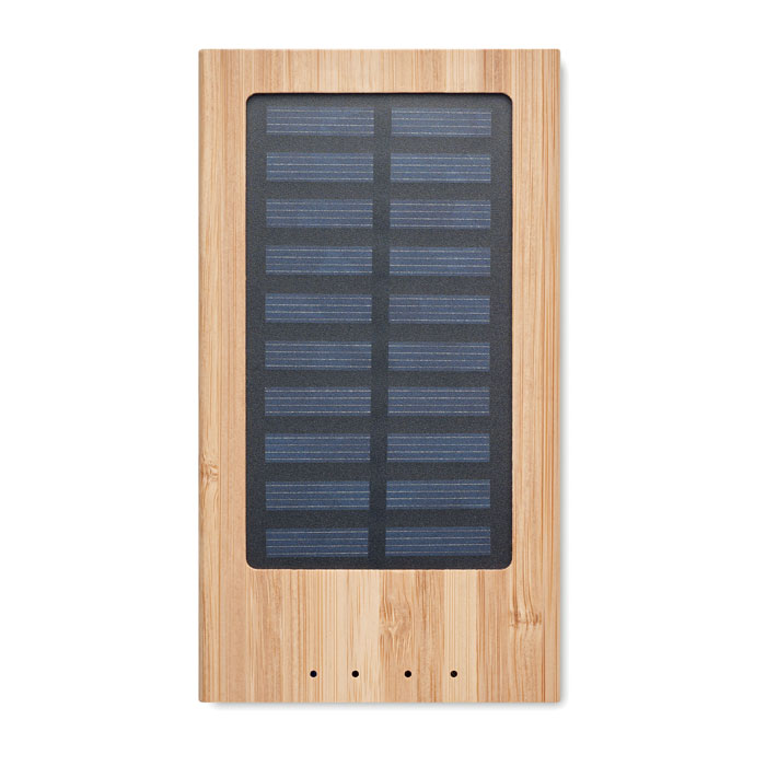 Solarna prenosna baterija Arena Solar - power bank bambus 4000 mAh