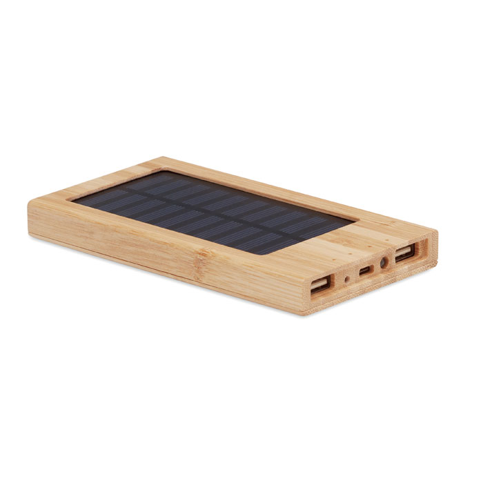 Solarna prenosna baterija Arena Solar - power bank bambus 4000 mAh