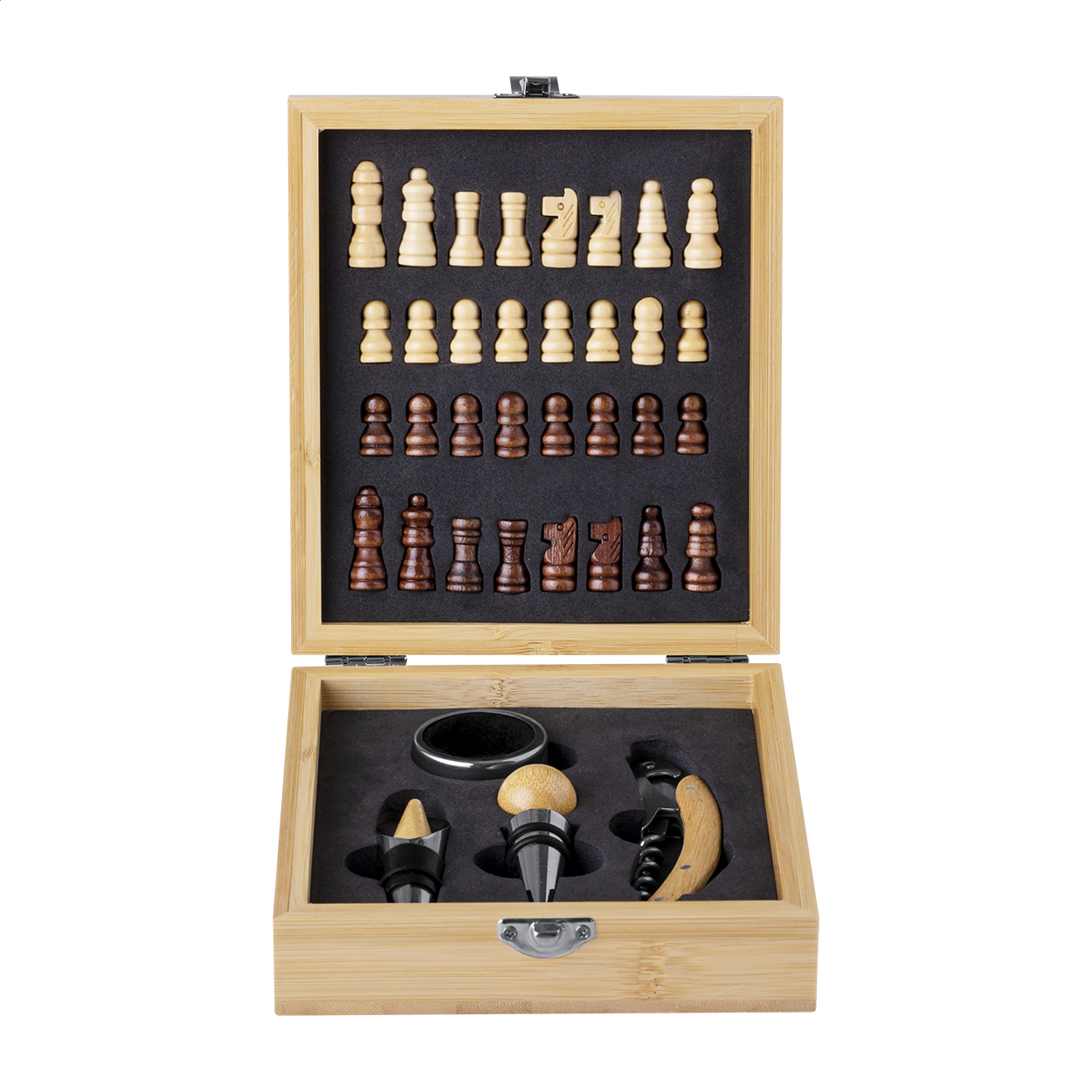 Vinski set in šah bambus